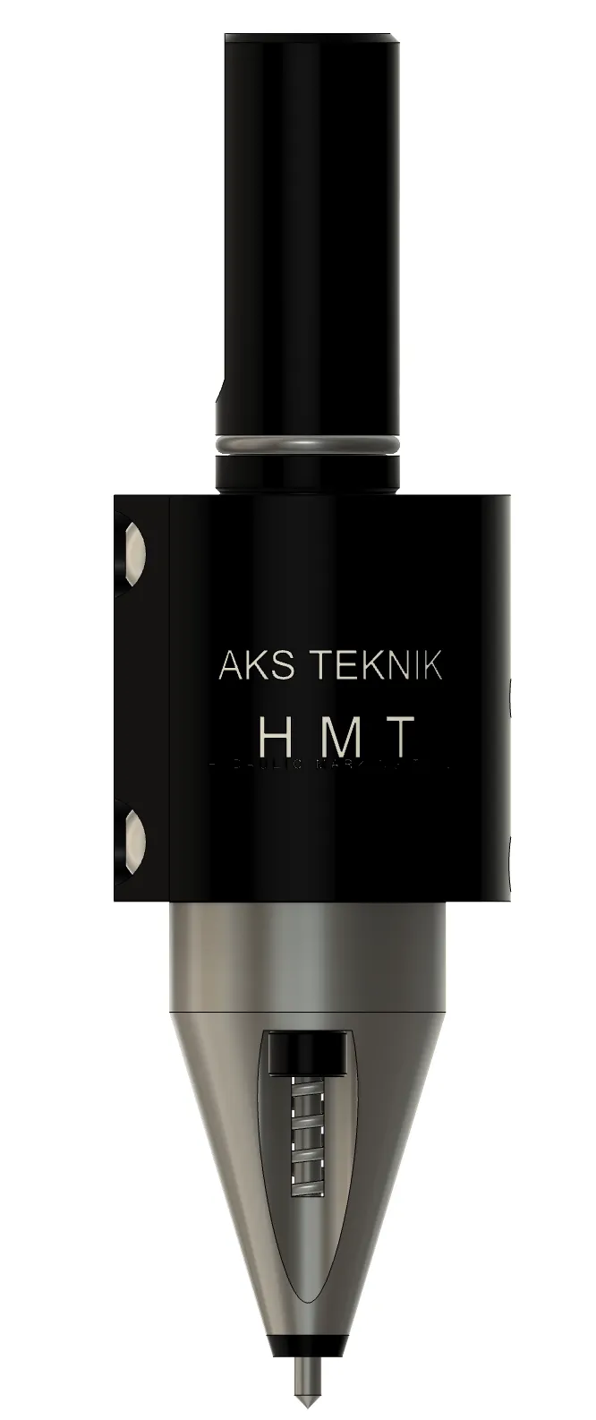 HMT20 hydraulic marking tool — coolant-driven dot peen marking for CNC machines with through-spindle coolant