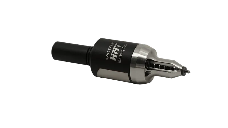 HMT20 coolant-driven marking tool — perspective view showing full tool assembly